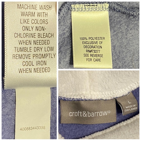 Croft & Barrow Women's Pullover Snowflakes Long sleeve Sweater Top, Size L - Picture 9 of 9